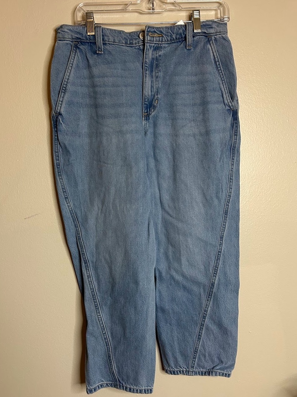 Banana Republic Jeans Womens 30 10 Petite High Rise Barrel Leg Light Wash